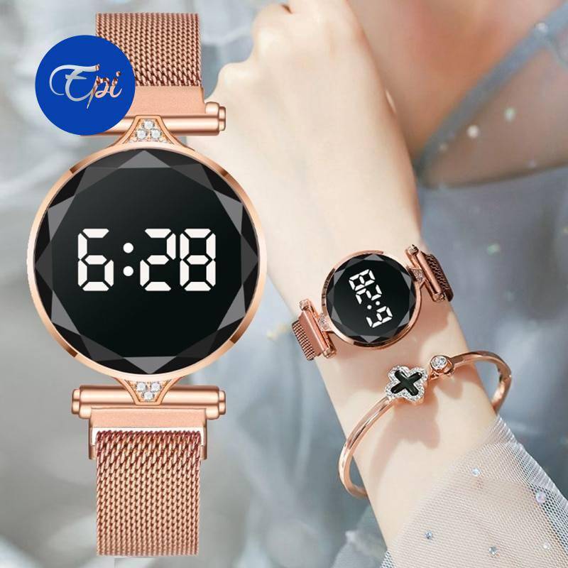 Luxury Digital Magnet Watches for Women healthepi.com Circle Hand Watch