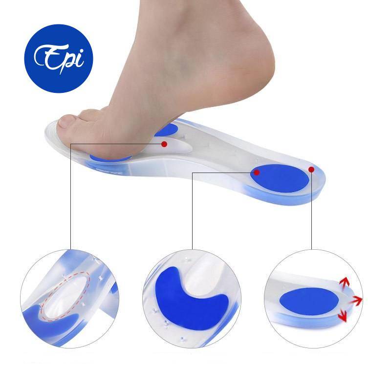 Silicone Orthopedic Insoles Flat Foot Correction Arch Support healthepi ...